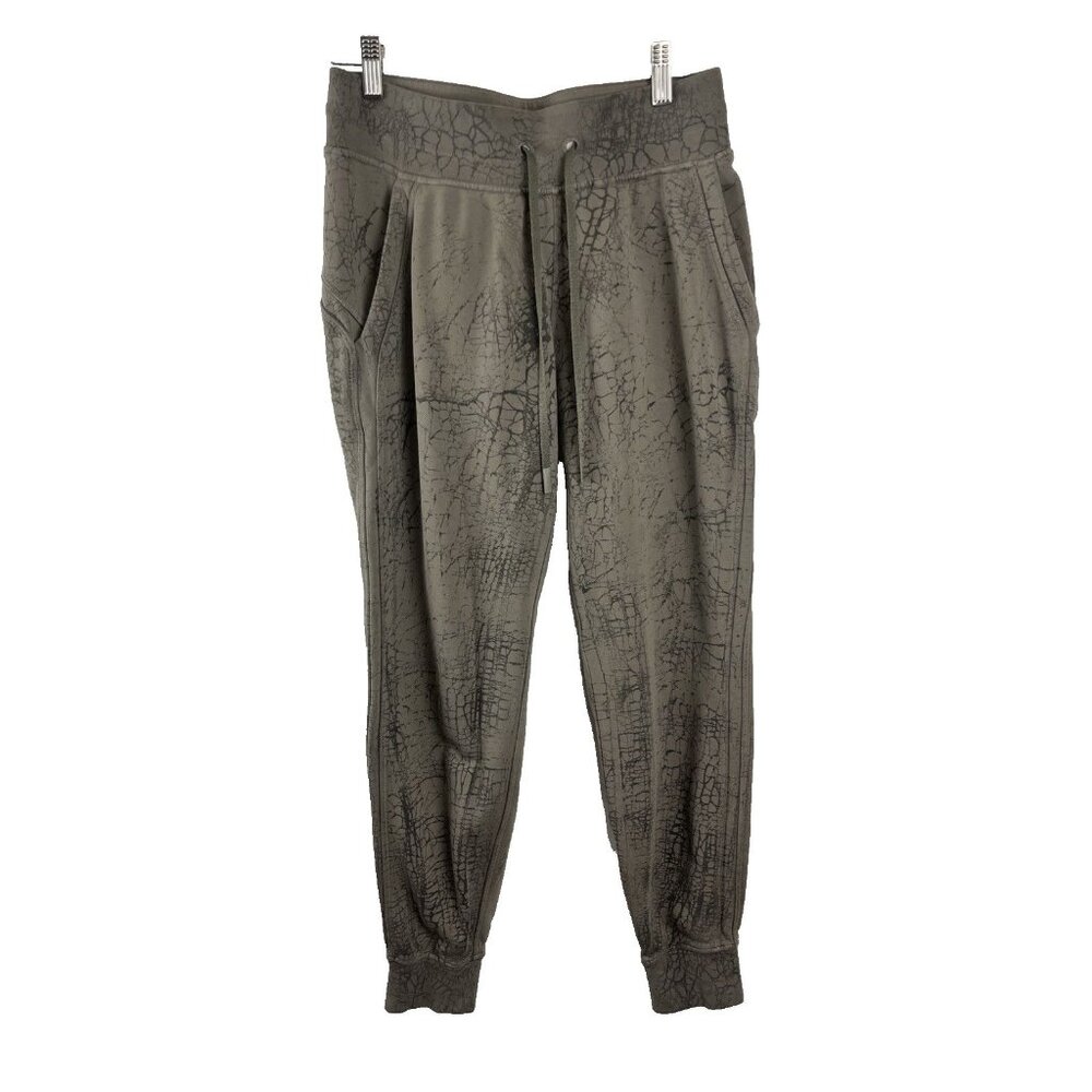 Lululemon Warm Down Jogger 7/8 Length in Thread Dye Rover Black Women's Size 6